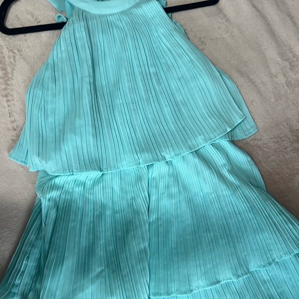 Ruffle Tier Layered Chiffon Midi Dress